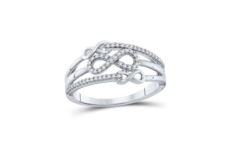 10K Infinity Diamond Ring