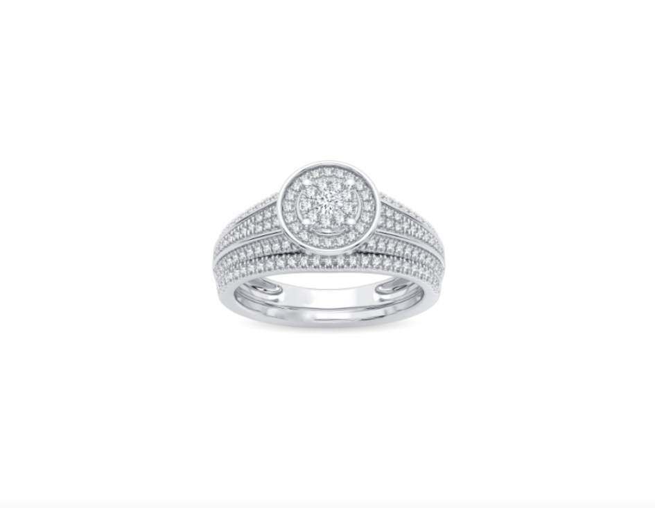 10K Diamond Bridal Engagement Ring