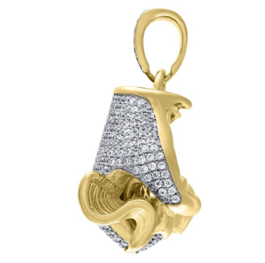 Sterling Silver Two Tone Yellow Bill Money Hand Charm