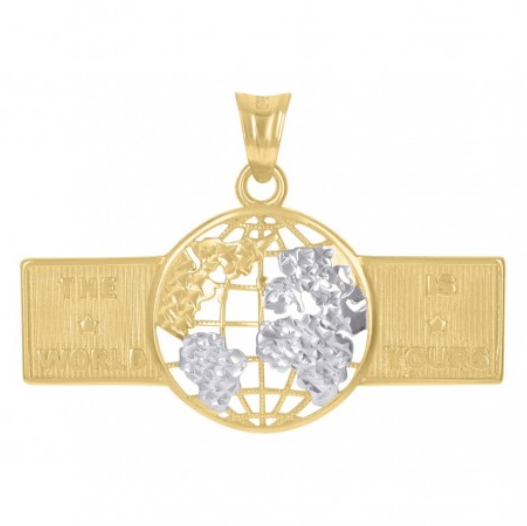 10K The World Is Yours World Map Charm