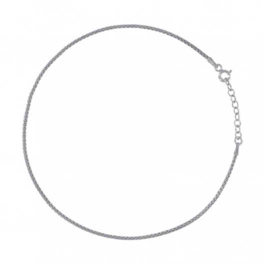 Sterling Silver Fancy Chain Anklet