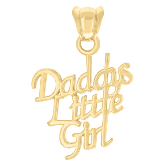 10K Daddys Little Girl Charm