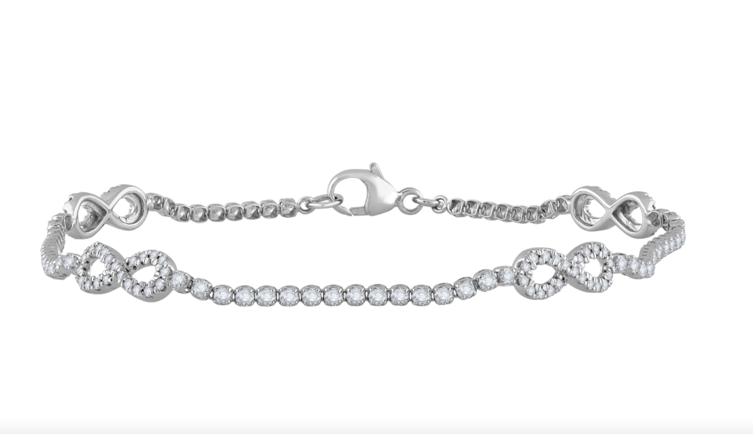 10K Infinity Diamond Bracelet