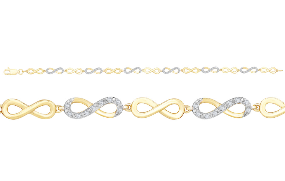 10K Infinite Infinity Diamond Bracelet