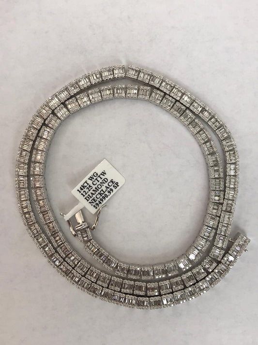 Diamond Baguette Necklace